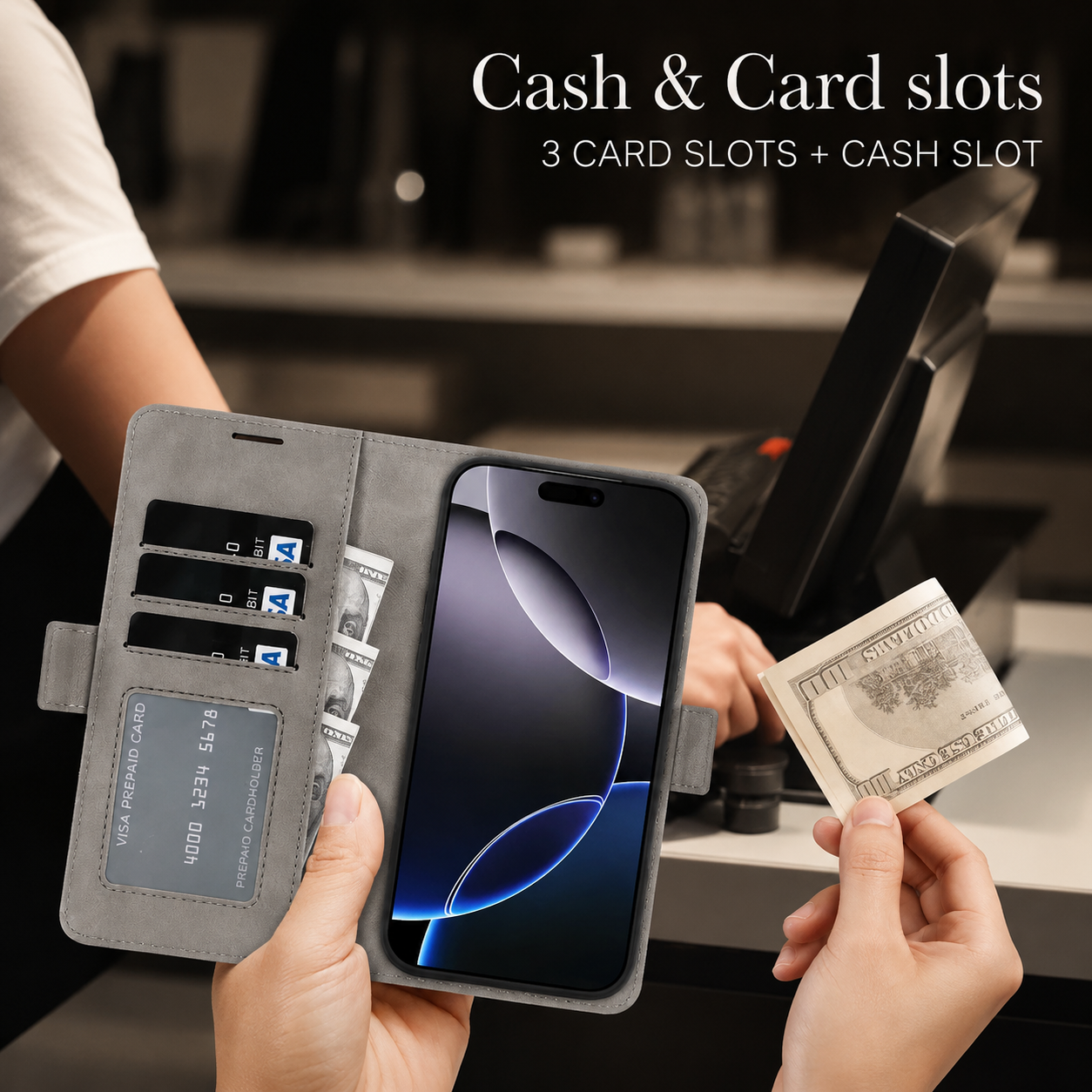 Premium iPhone Case MagSafe Compatible Magnetic Leather Wallet Cover Card Holder Camera Lens Protection Shockproof Matte Anti Scratch Full Coverage