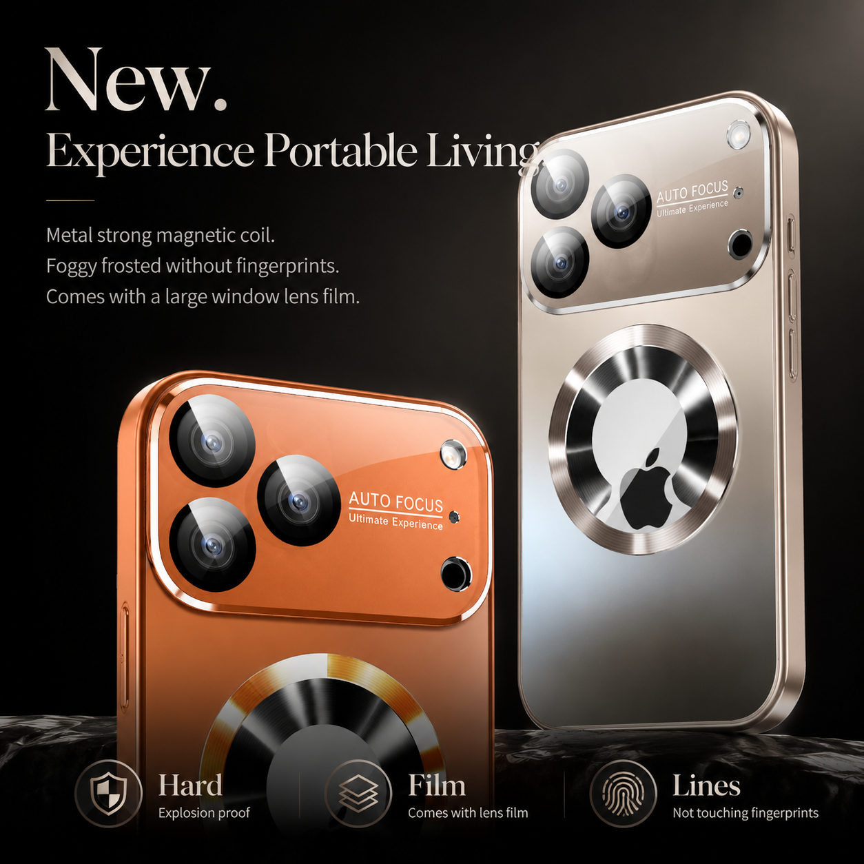 Premium iPhone Case MagSafe Compatible Magnetic Matte Titanium Alloy Cover Camera Lens Protection Shockproof Slim Full Coverage Design