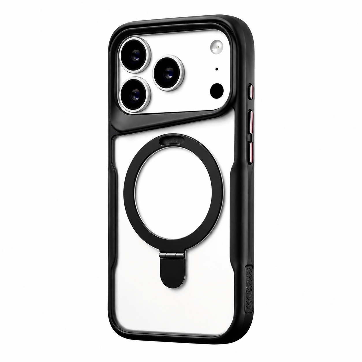 Premium iPhone Case MagSafe Compatible Magnetic Metal Ring Stand Shockproof Bumper Cover Translucent Matte Protective Case Anti Scratch Slim Full Coverage