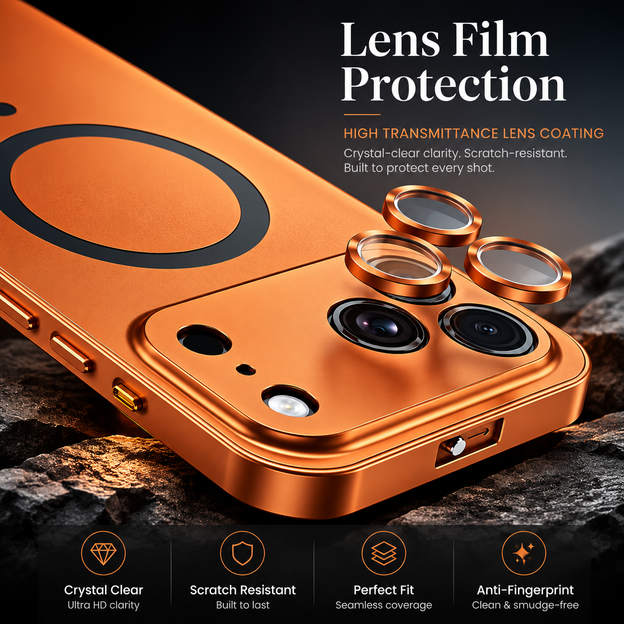 Premium iPhone Case MagSafe Compatible Magnetic Protective Cover Aluminum Metal Frame PC Back Shockproof Camera Lens Guard Ultra Thin Full Protection Design