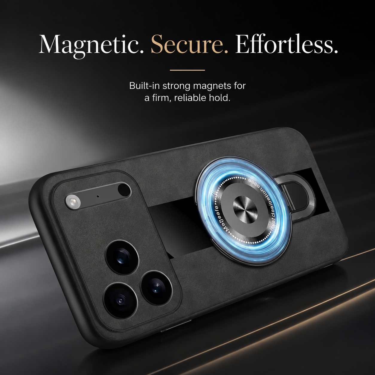 Premium iPhone Case MagSafe Compatible Matte Fiber Shockproof Protective Cover Magnetic Ring Stand Camera Lens Protection Slim Full Coverage