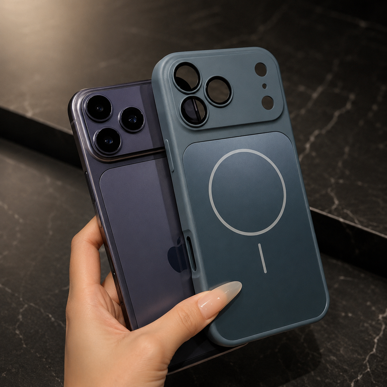 Premium iPhone Case MagSafe Compatible Matte Protective Cover Shockproof Glass Camera Lens Guard Anti Fingerprint Camera Control Full Coverage