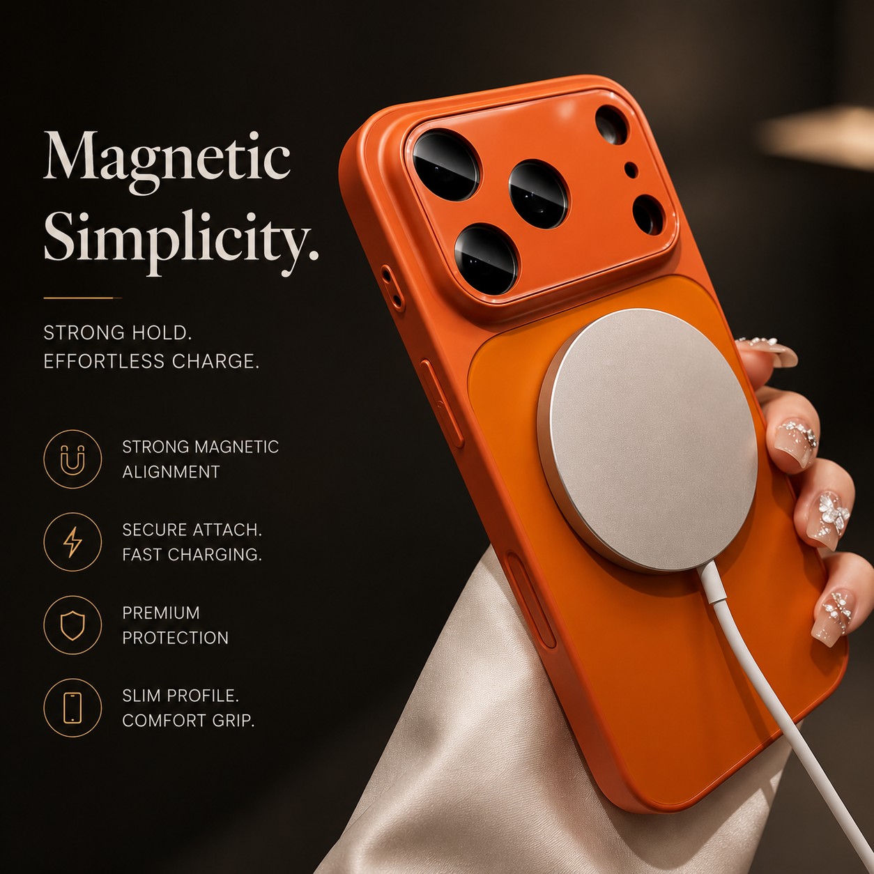 Premium iPhone Case MagSafe Compatible Matte Protective Cover Shockproof Glass Camera Lens Guard Anti Fingerprint Camera Control Full Coverage