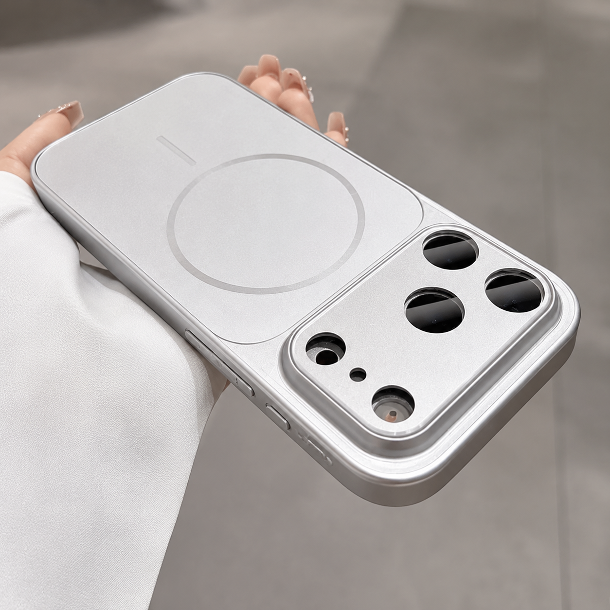 Premium iPhone Case MagSafe Compatible Matte Protective Cover Shockproof Glass Camera Lens Guard Anti Fingerprint Camera Control Full Coverage