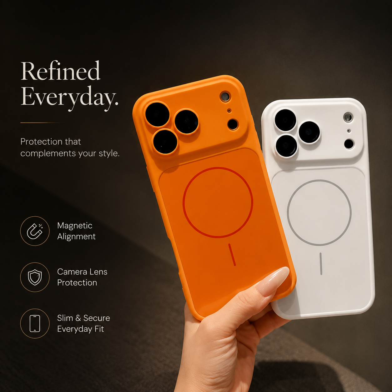 Premium iPhone Case MagSafe Compatible Matte Protective Cover Shockproof Glass Camera Lens Guard Anti Fingerprint Camera Control Full Coverage