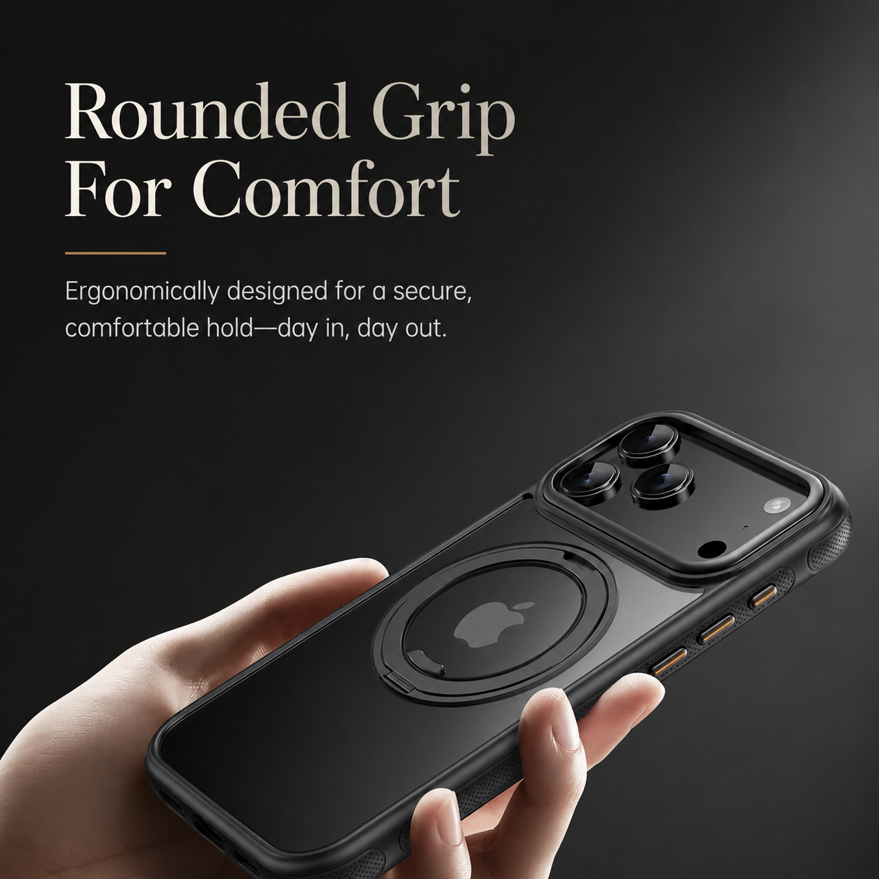 Premium iPhone Case MagSafe Compatible Mechanical Rotating Stand Shockproof Protective Cover Metal PC TPU Camera Lens Protection Full Coverage