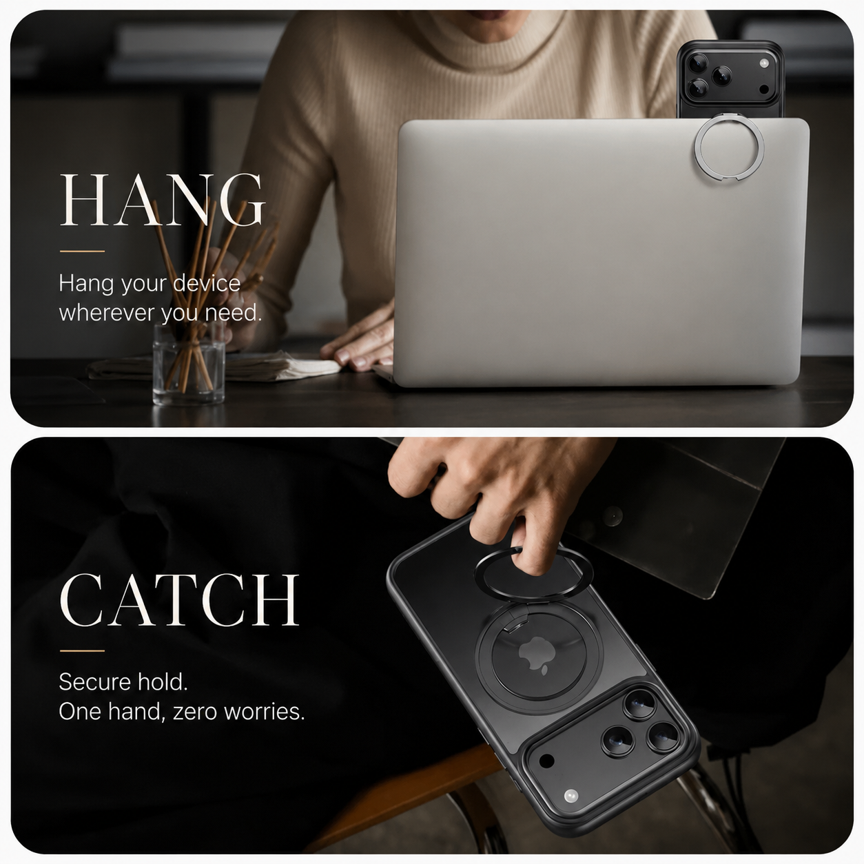 Premium iPhone Case MagSafe Compatible Mechanical Rotating Stand Shockproof Protective Cover Metal PC TPU Camera Lens Protection Full Coverage