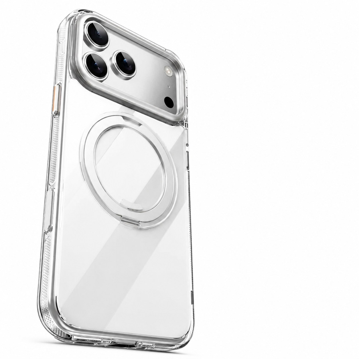 Premium iPhone Case MagSafe Compatible Mechanical Rotating Stand Shockproof Protective Cover Metal PC TPU Camera Lens Protection Full Coverage