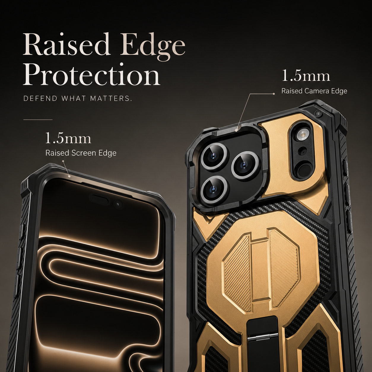 Premium iPhone Case MagSafe Compatible Military Grade Shockproof Protective Cover Magnetic Ring Holder Heavy Duty Dual Layer Full Coverage Anti Scratch