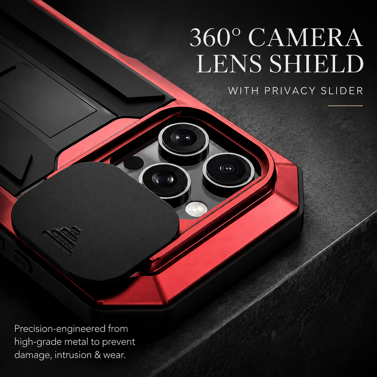 Premium iPhone Case MagSafe Compatible Military Heavy Duty Metal Armor Protective Cover Full Body Shockproof Aluminum Frame Camera Cover Design