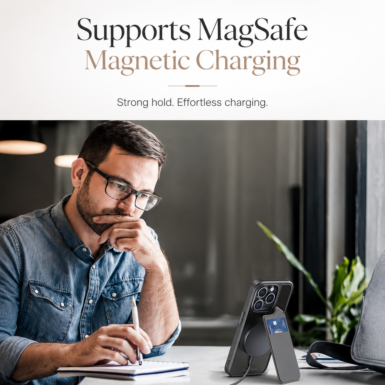 Premium iPhone Case MagSafe Compatible PU Leather Wallet Cover Magnetic Closure Card Holder Shockproof Protective Case Ultra Thin Full Protection Design