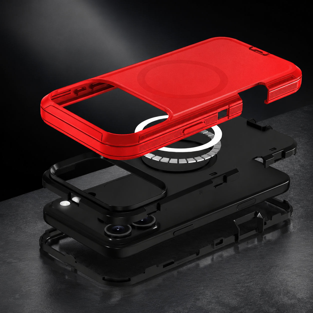 Premium iPhone Case MagSafe Compatible Protective Cover Camera Lens Protection Shockproof Anti Scratch Anti Fingerprint Rugged Armor PC TPU Anti Slip Full Coverage
