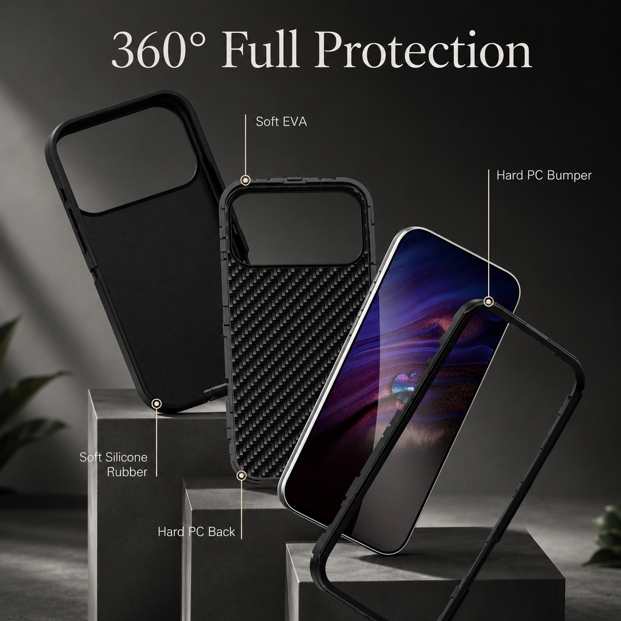 Premium iPhone Case MagSafe Compatible Protective Cover Camera Lens Protection Shockproof Anti Scratch Anti Fingerprint Rugged Armor PC TPU Anti Slip Full Coverage
