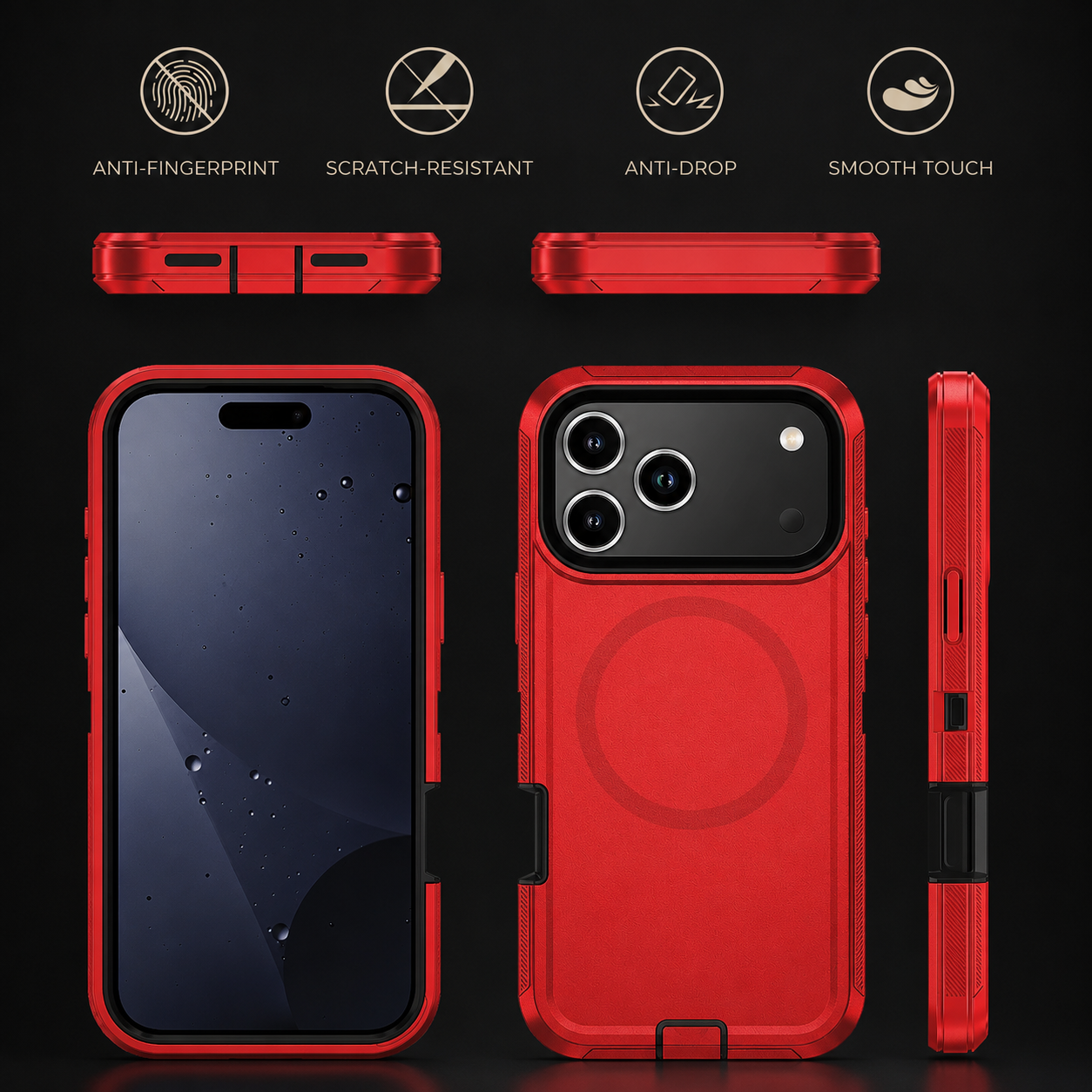 Premium iPhone Case MagSafe Compatible Protective Cover Camera Lens Protection Shockproof Anti Scratch Anti Fingerprint Rugged Armor PC TPU Anti Slip Full Coverage