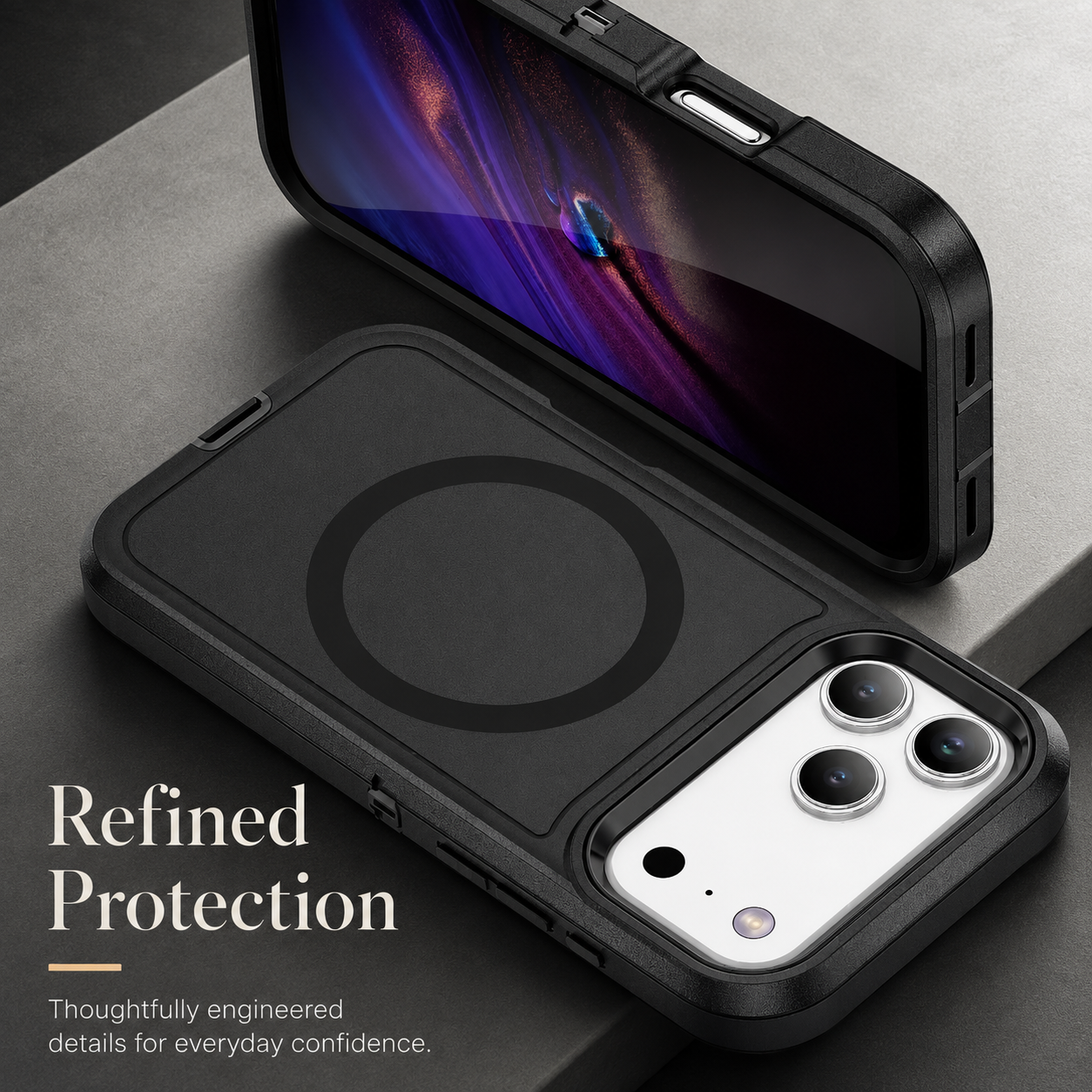 Premium iPhone Case MagSafe Compatible Protective Cover Camera Lens Protection Shockproof Anti Scratch Anti Fingerprint Rugged Armor PC TPU Anti Slip Full Coverage