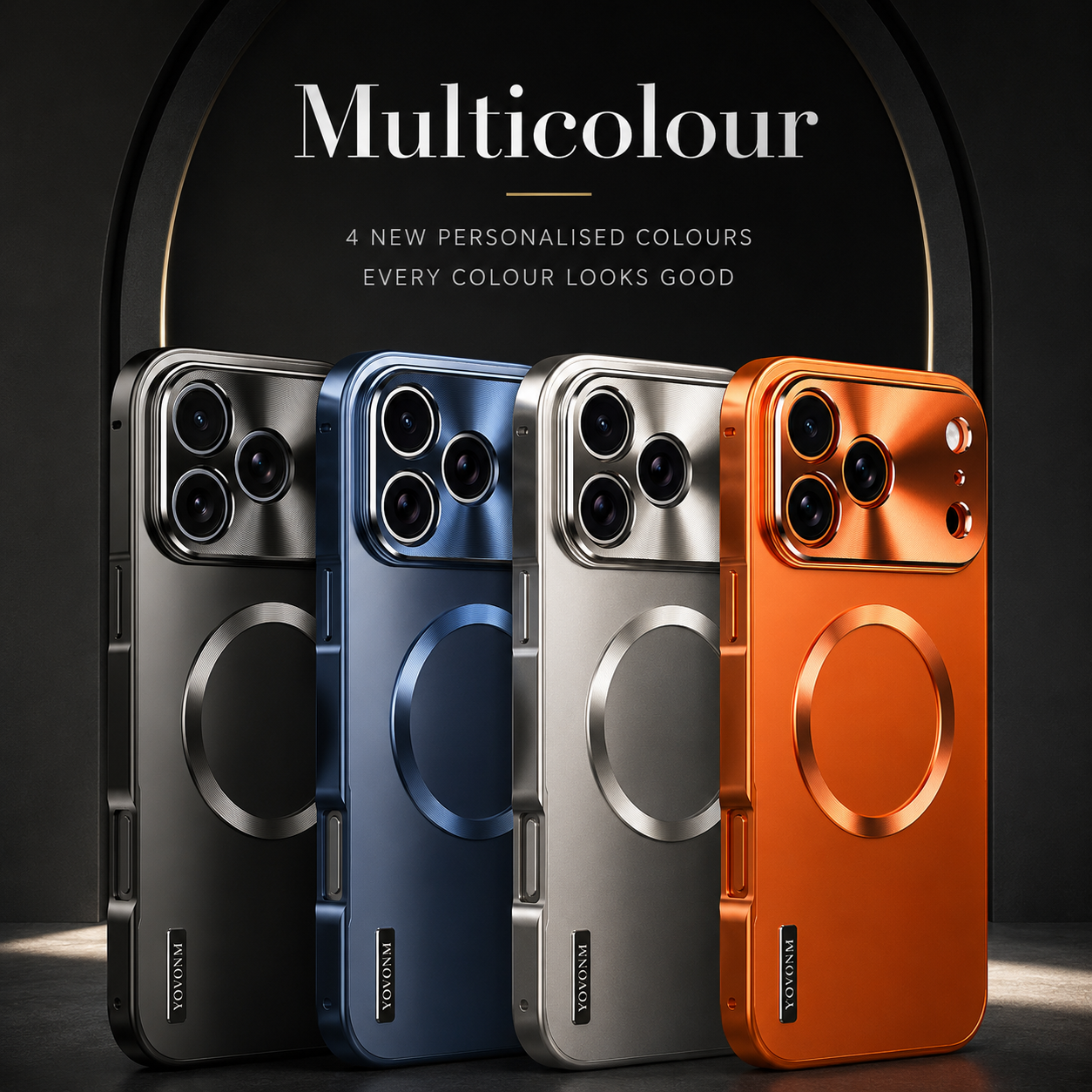 Premium iPhone Case MagSafe Compatible Protective Cover Camera Lens Protection Shockproof Anti Scratch Ultra Thin Aluminum Magnetic Frame Frosted Hard Back Full Coverage