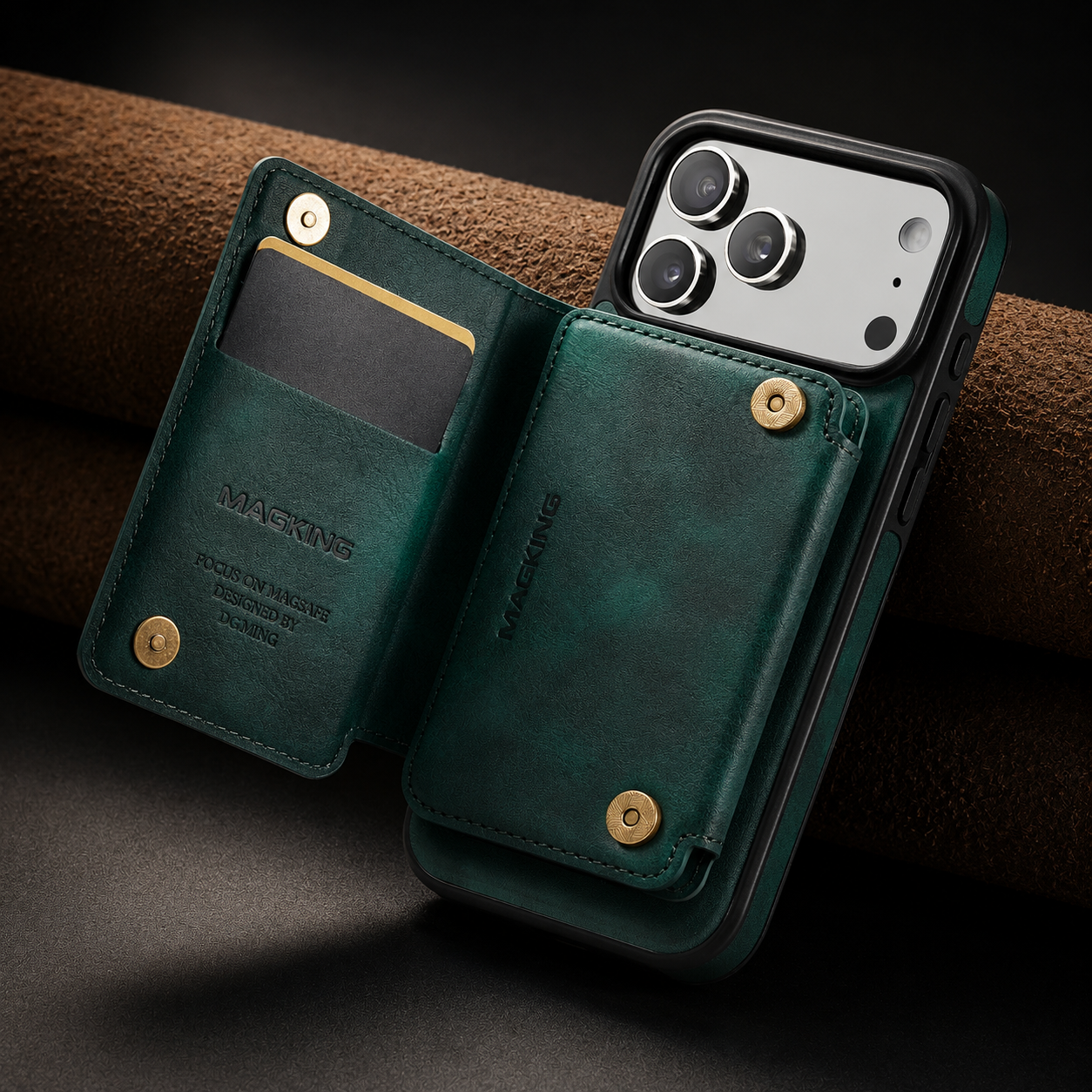 Premium iPhone Case MagSafe Compatible Protective Cover Camera Lens Protection Shockproof Detachable Magnetic PU Leather Wallet Card Holder Anti Scratch Full Coverage