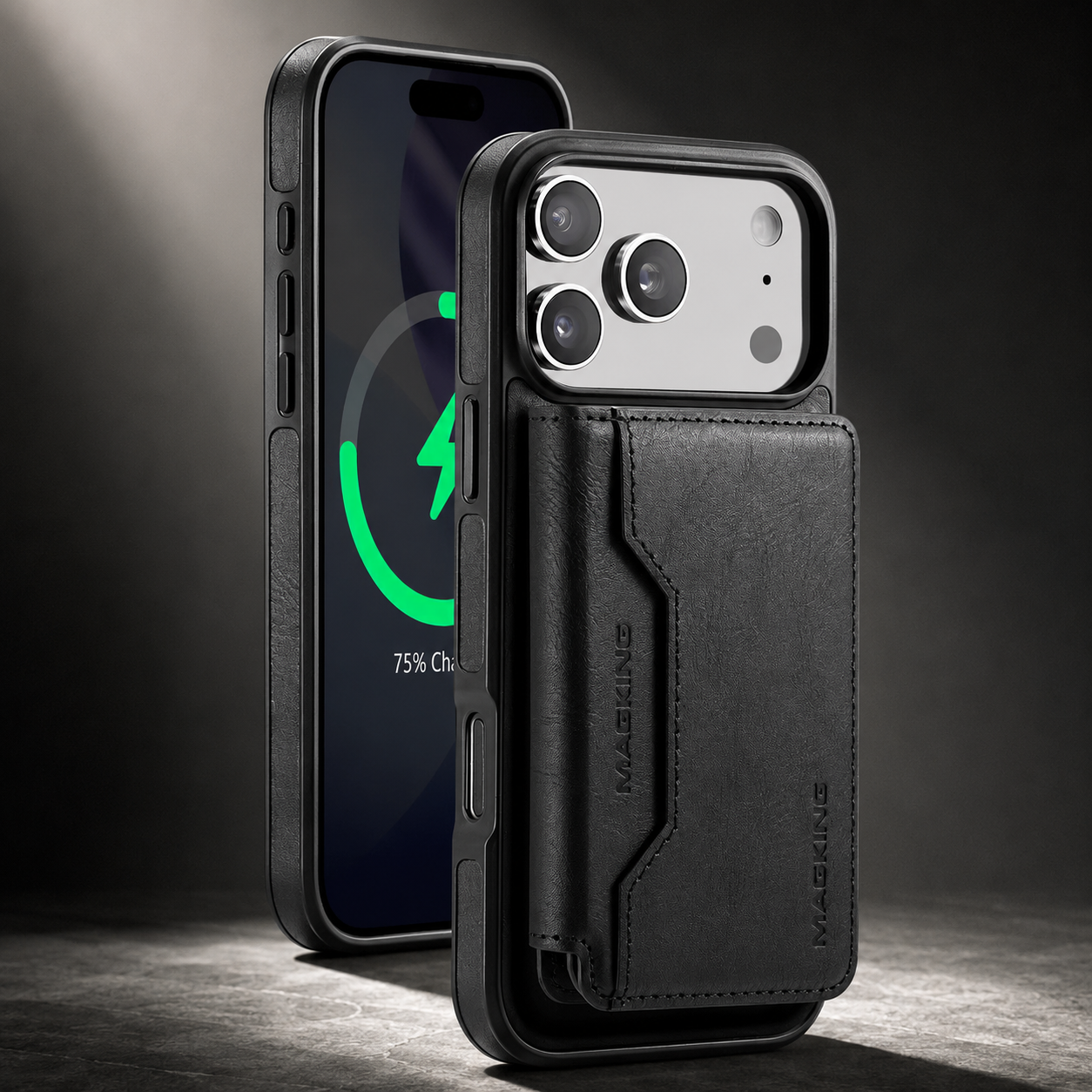 Premium iPhone Case MagSafe Compatible Protective Cover Camera Lens Protection Shockproof Detachable Magnetic PU Leather Wallet Card Holder Anti Scratch Full Coverage