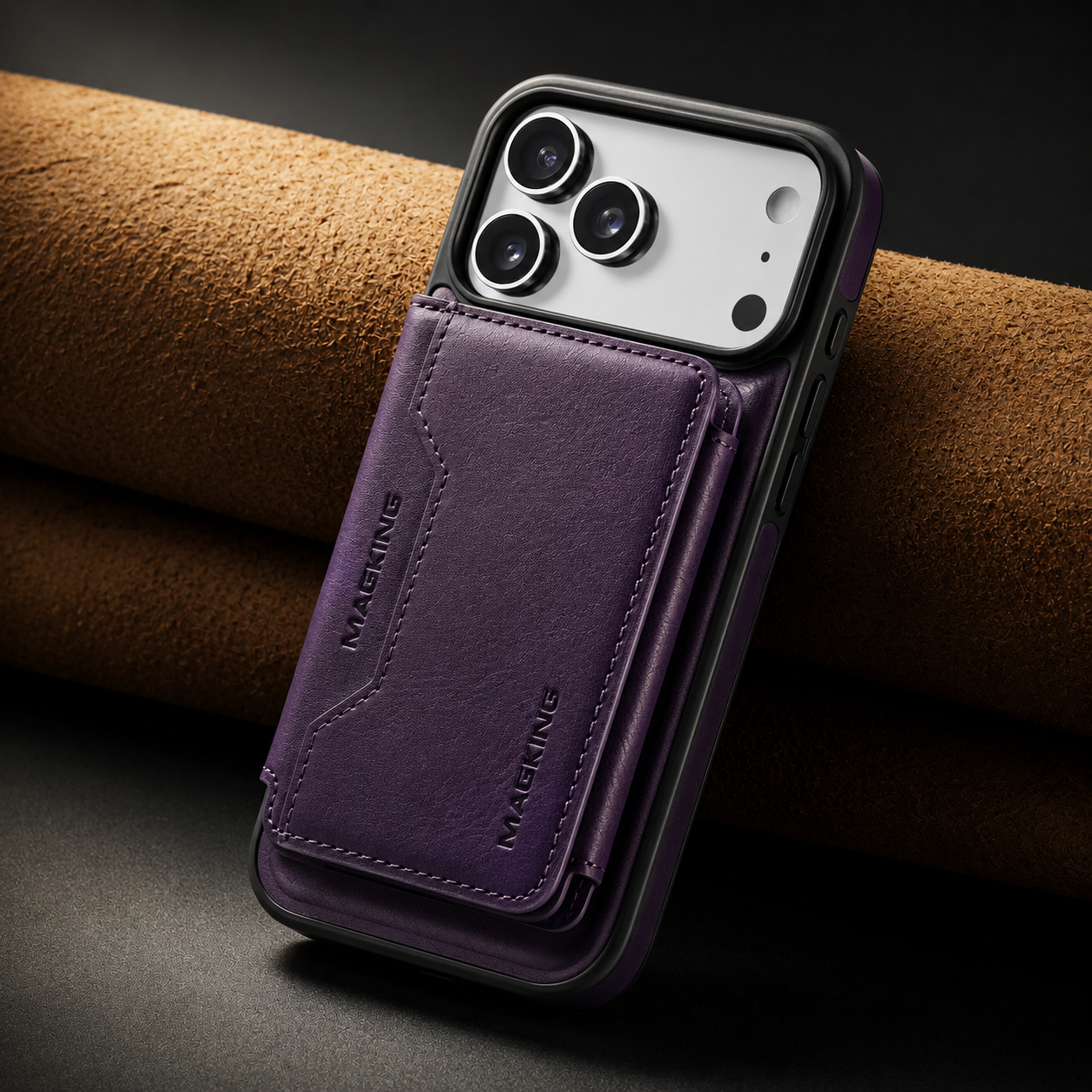 Premium iPhone Case MagSafe Compatible Protective Cover Camera Lens Protection Shockproof Detachable Magnetic PU Leather Wallet Card Holder Anti Scratch Full Coverage