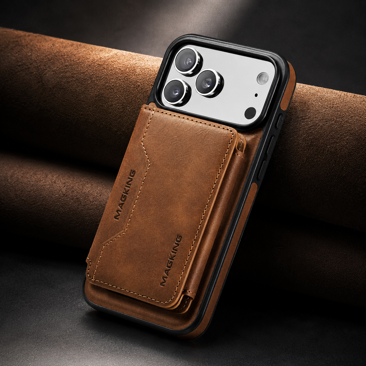Premium iPhone Case MagSafe Compatible Protective Cover Camera Lens Protection Shockproof Detachable Magnetic PU Leather Wallet Card Holder Anti Scratch Full Coverage