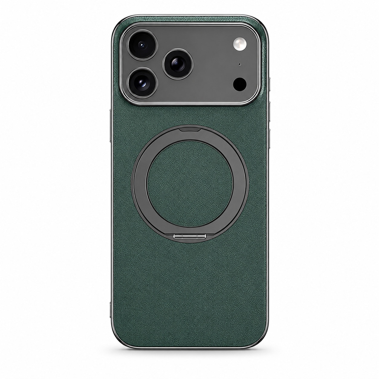 Premium iPhone Case MagSafe Compatible Protective Cover Camera Lens Protection Shockproof Genuine Cowhide Leather Magnetic Ring Holder Anti Scratch Full Coverage
