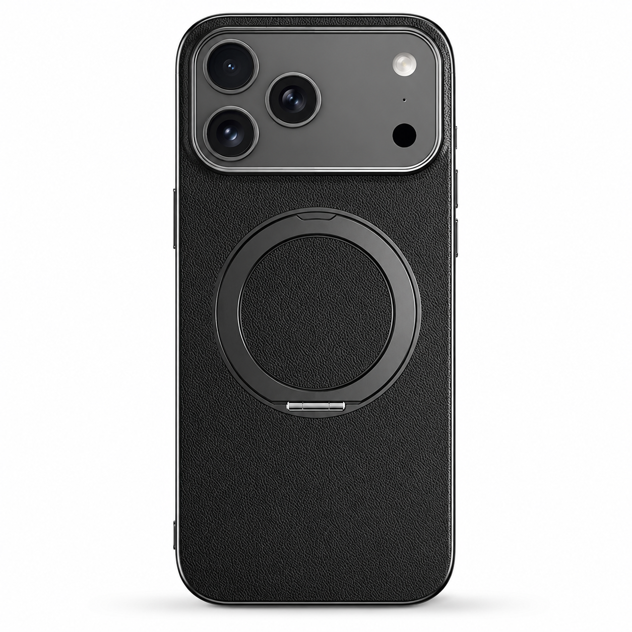 Premium iPhone Case MagSafe Compatible Protective Cover Camera Lens Protection Shockproof Genuine Cowhide Leather Magnetic Ring Holder Anti Scratch Full Coverage