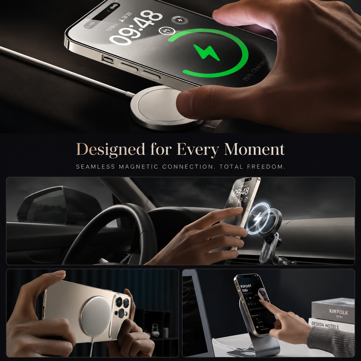 Premium iPhone Case MagSafe Compatible Protective Cover Camera Lens Protection Shockproof Glass Back Magnetic Wireless Charging Anti Fingerprint Slim Full Coverage