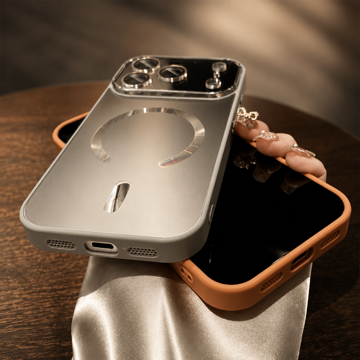 Premium iPhone Case MagSafe Compatible Protective Cover Camera Lens Protection Shockproof Matte Glass Magnetic Anti Fingerprint PC TPU Slim Full Coverage