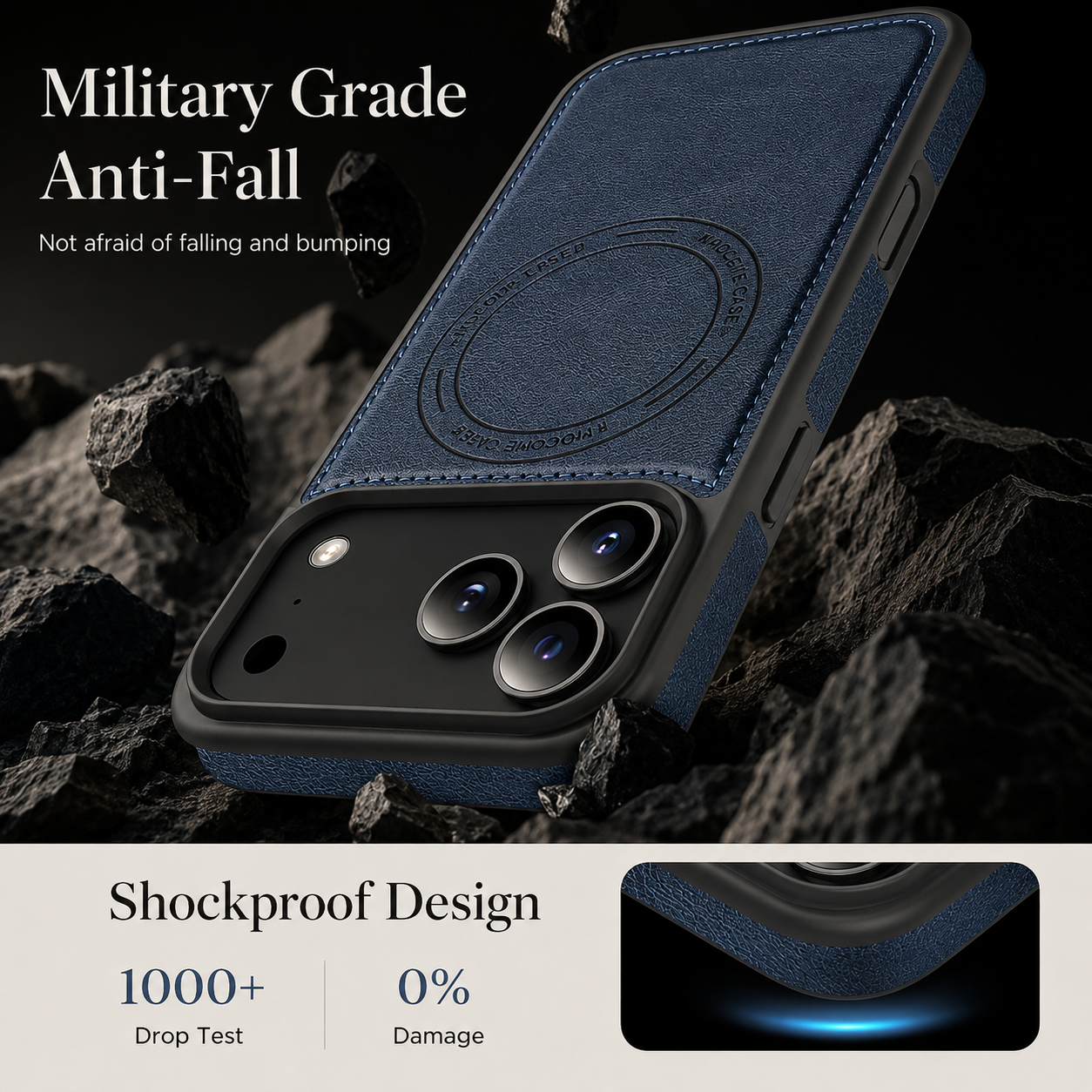 Premium iPhone Case MagSafe Compatible Protective Cover Camera Lens Protection Shockproof RFID Leather Wallet Card Holder Anti Scratch Full Coverage