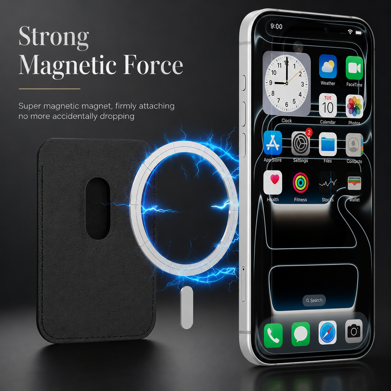 Premium iPhone Case MagSafe Compatible Protective Cover Camera Lens Protection Shockproof RFID Leather Wallet Card Holder Anti Scratch Full Coverage