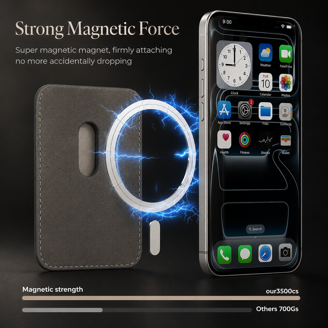 Premium iPhone Case MagSafe Compatible Protective Cover Camera Lens Protection Shockproof RFID Leather Wallet Card Holder Anti Scratch Full Coverage