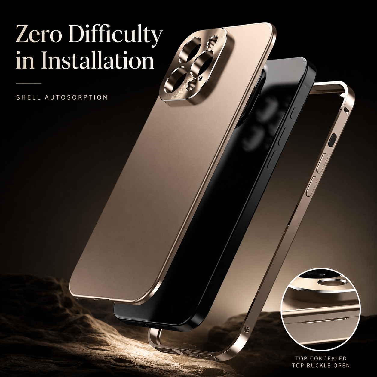 Premium iPhone Case MagSafe Compatible Protective Cover Camera Lens Protection Shockproof Titanium Alloy Magnetic Frame Anti Fingerprint Slim Full Coverage