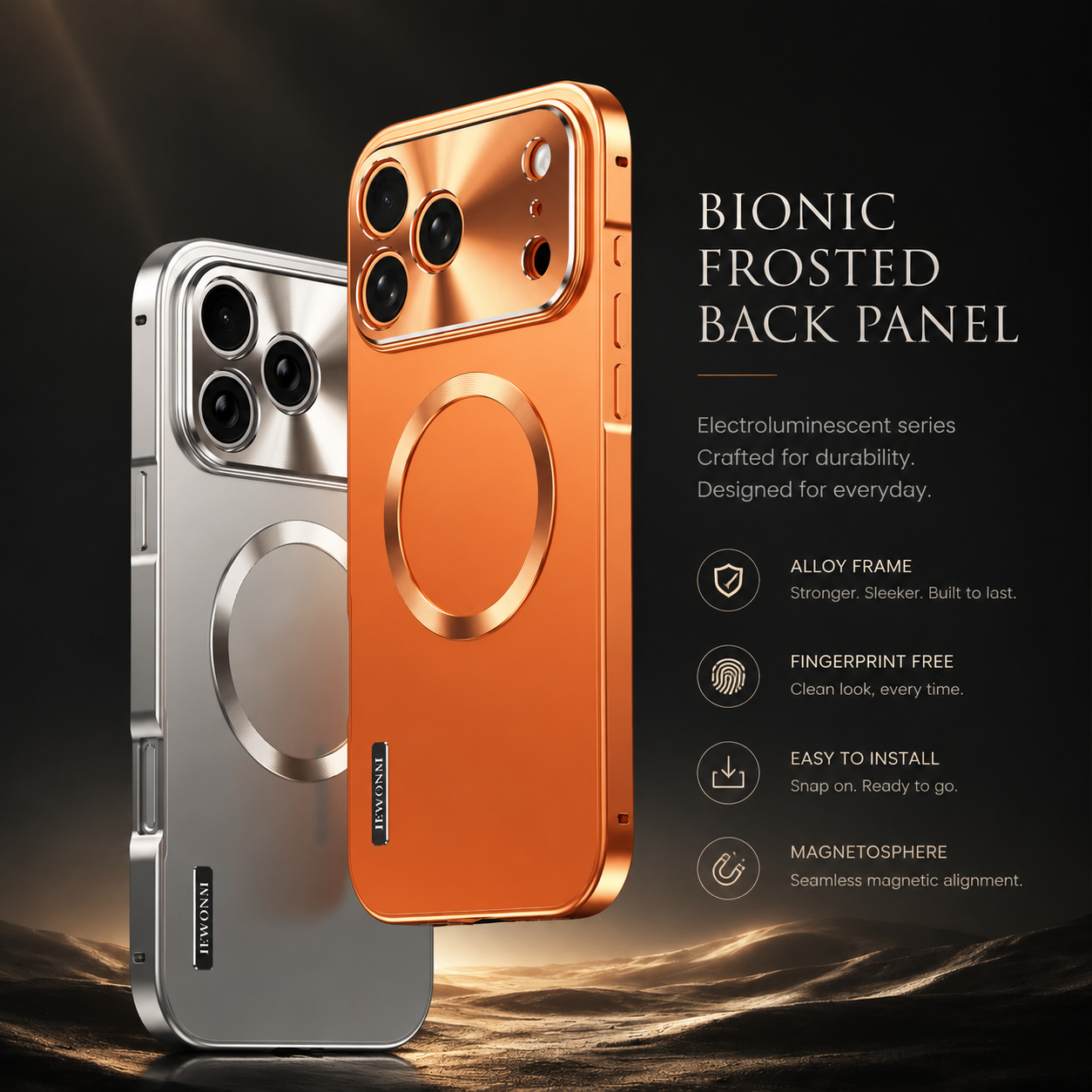 Premium iPhone Case MagSafe Compatible Protective Cover Shockproof Camera Lens Protection Aluminum Alloy Magnetic Frame Ultra Thin Frosted Hard Back Anti Scratch Full Coverage