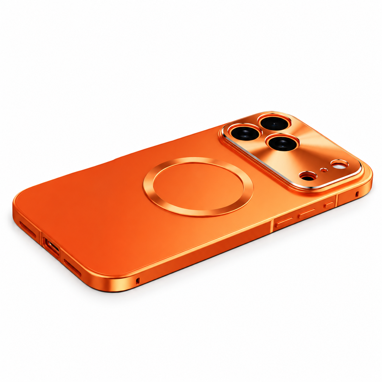 Premium iPhone Case MagSafe Compatible Protective Cover Shockproof Camera Lens Protection Aluminum Alloy Magnetic Frame Ultra Thin Frosted Hard Back Anti Scratch Full Coverage