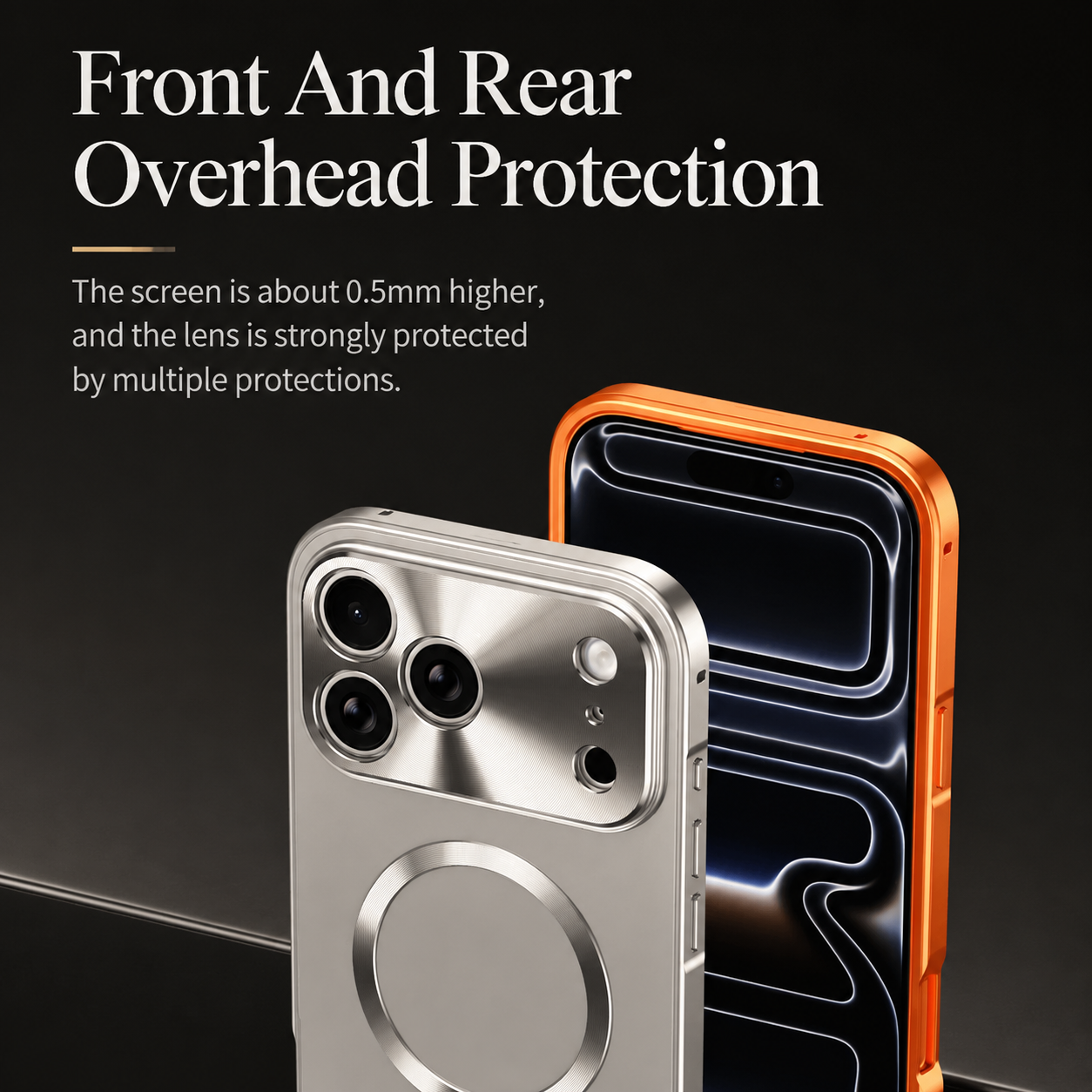 Premium iPhone Case MagSafe Compatible Protective Cover Shockproof Camera Lens Protection Aluminum Alloy Magnetic Frame Ultra Thin Frosted Hard Back Anti Scratch Full Coverage