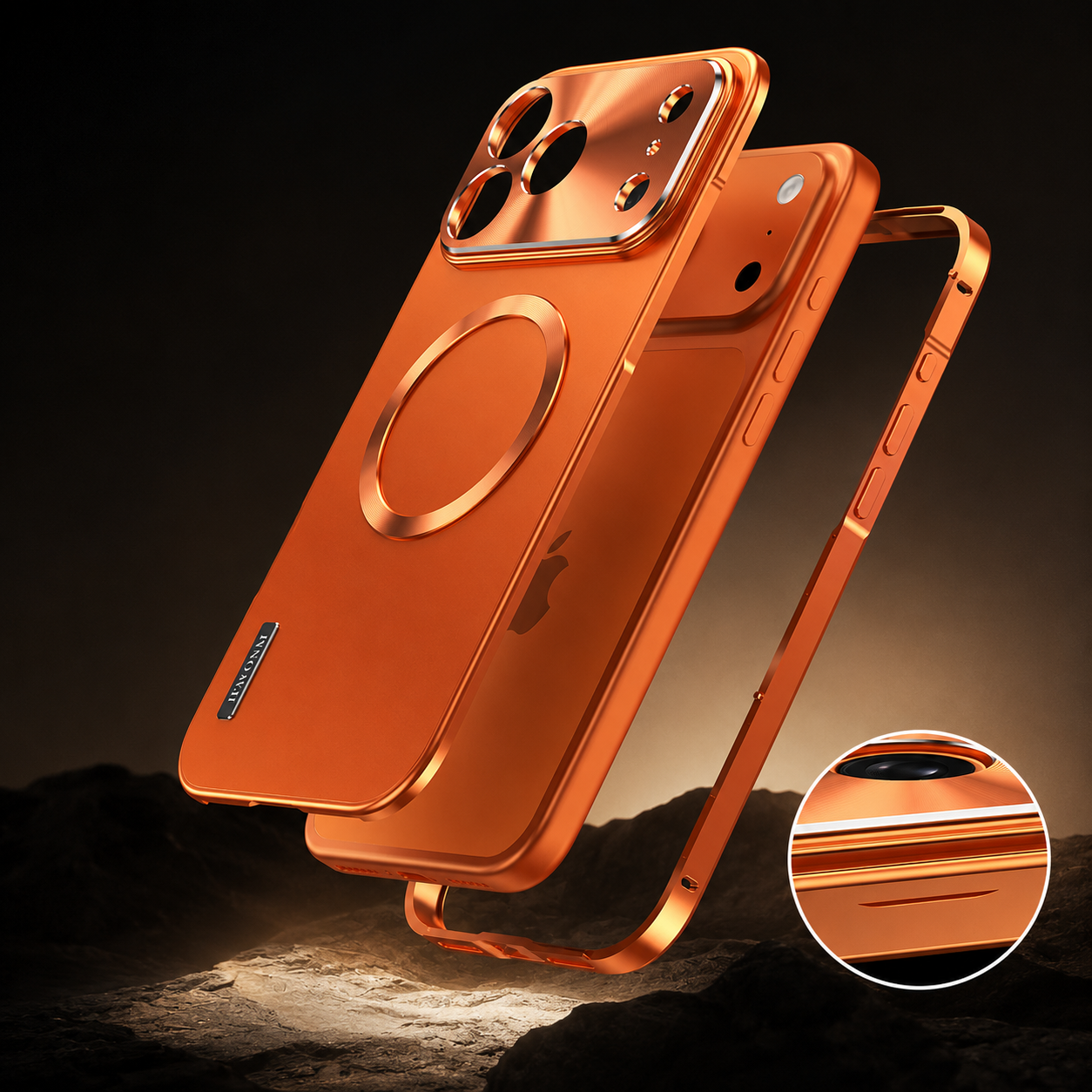Premium iPhone Case MagSafe Compatible Protective Cover Shockproof Camera Lens Protection Aluminum Alloy Magnetic Frame Ultra Thin Frosted Hard Back Anti Scratch Full Coverage