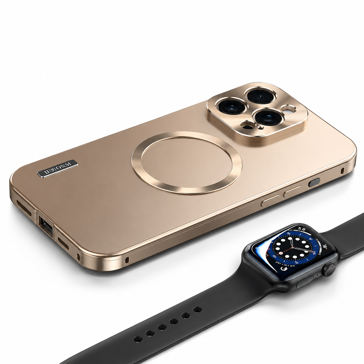 Premium iPhone Case MagSafe Compatible Protective Cover Shockproof Camera Lens Protection Aluminum Alloy Magnetic Frame Ultra Thin Frosted Hard Back Anti Scratch Full Coverage