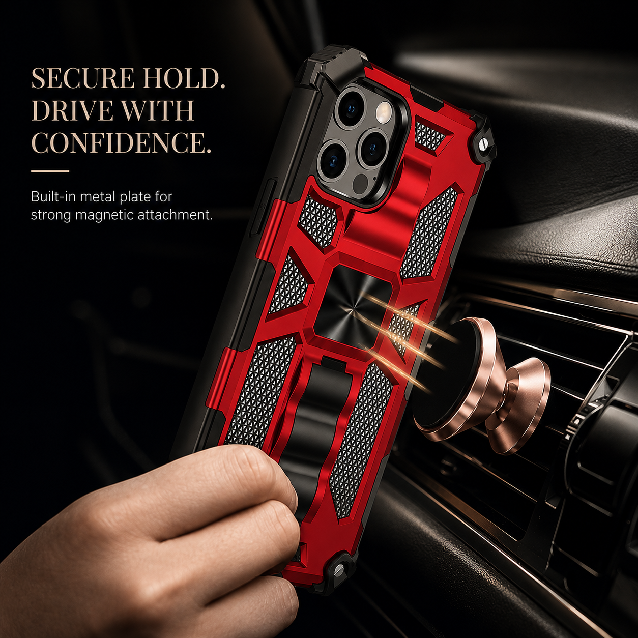 Premium iPhone Case MagSafe Compatible Rugged Armor Camouflage Protective Cover Shockproof Kickstand Heavy Duty Camera Protection Design