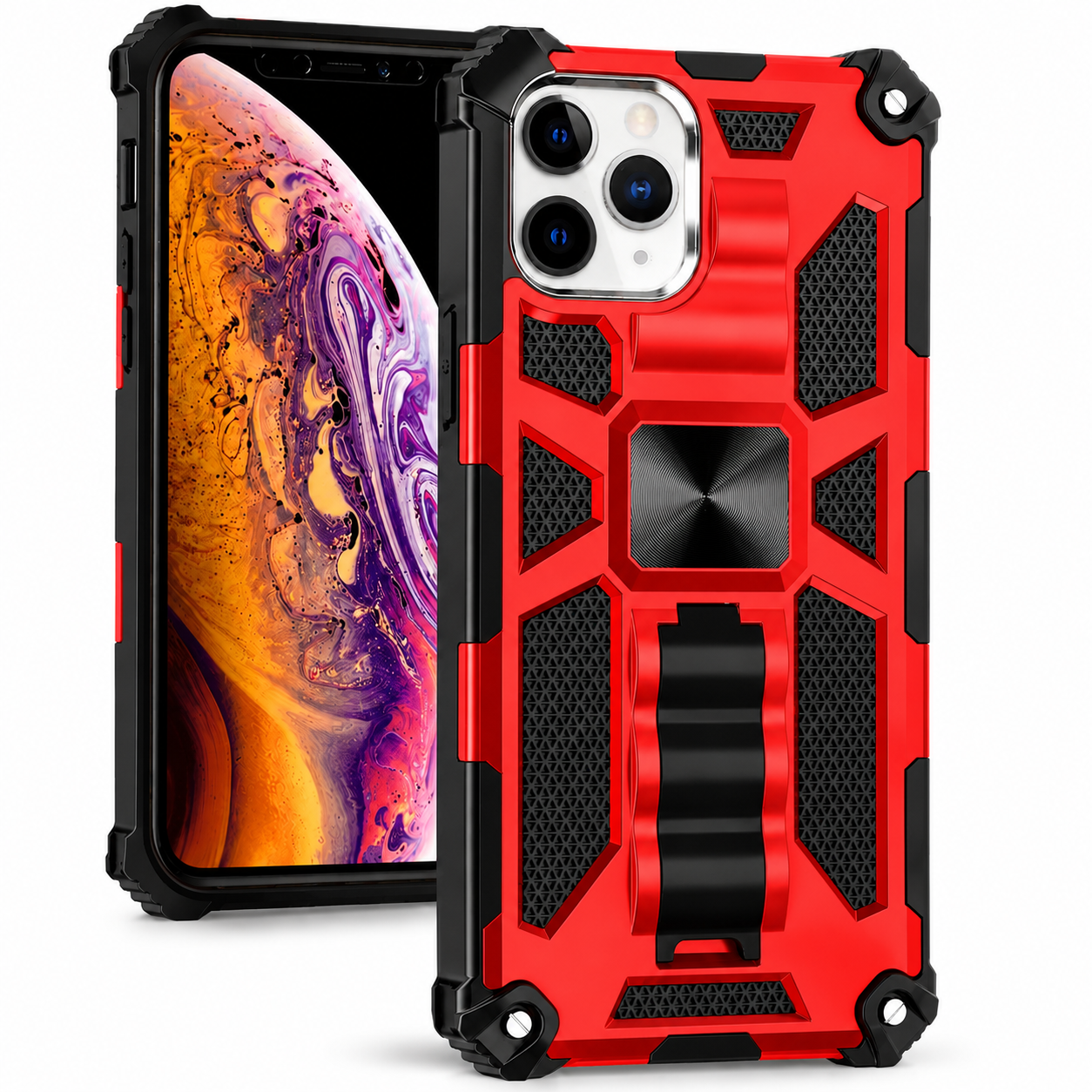 Premium iPhone Case MagSafe Compatible Rugged Armor Camouflage Protective Cover Shockproof Kickstand Heavy Duty Camera Protection Design