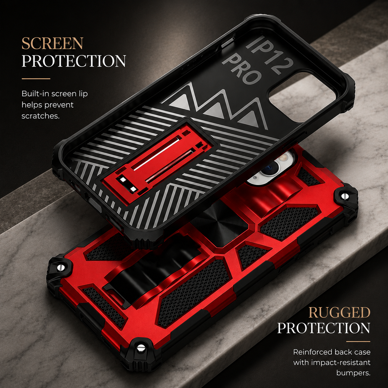 Premium iPhone Case MagSafe Compatible Rugged Armor Camouflage Protective Cover Shockproof Kickstand Heavy Duty Camera Protection Design