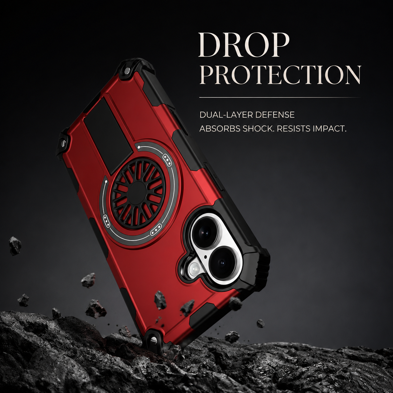 Premium iPhone Case MagSafe Compatible Rugged Armor Cover PC TPU Shockproof Magnetic Bracket Stand Wireless Charging Anti Scratch Matte Non Slip