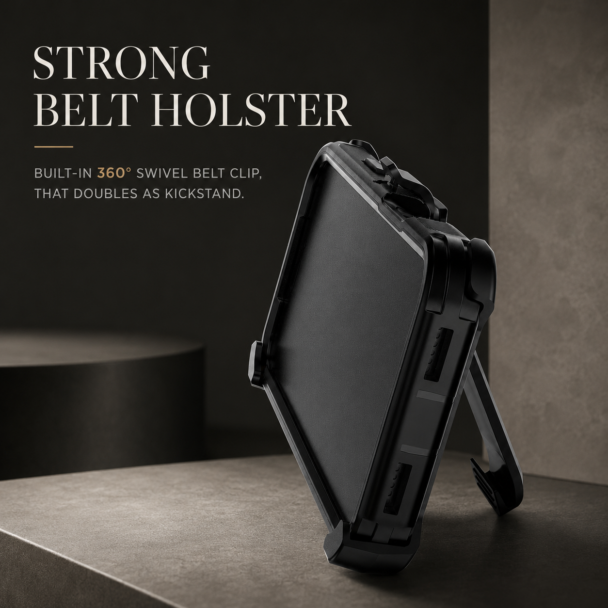 Premium iPhone Case MagSafe Compatible Rugged Holster Protective Cover 3 Layer Shockproof Armor Belt Clip Wireless Charging Anti Scratch Full Coverage