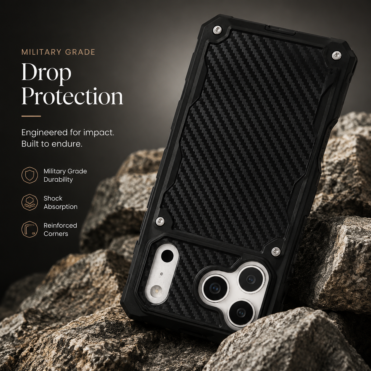 Premium iPhone Case MagSafe Compatible Rugged Protective Cover Heavy Duty Shockproof Military Grade Anti Slip Grip Full Coverage