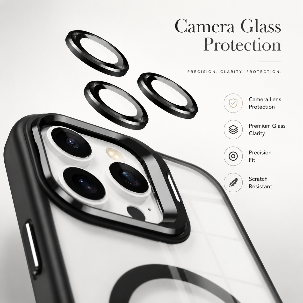 Premium iPhone Case MagSafe Compatible Shockproof Bumper Protective Cover Full Body Camera Lens Guard Slim Anti Scratch Wireless Charging Design