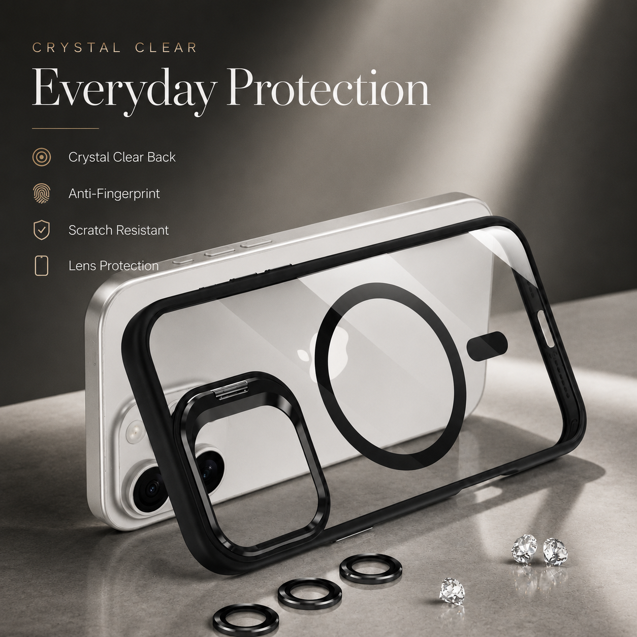 Premium iPhone Case MagSafe Compatible Shockproof Bumper Protective Cover Full Body Camera Lens Guard Slim Anti Scratch Wireless Charging Design