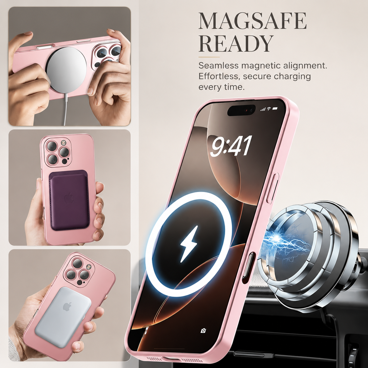Premium iPhone Case MagSafe Compatible Silicone Cover Camera Protection Shockproof Full Coverage Anti Fingerprint Matte Non Slip Slim Design