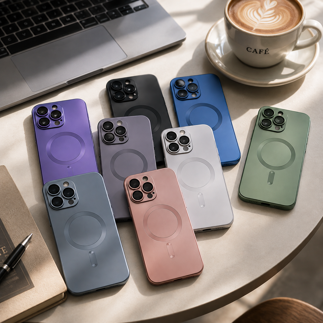 Premium iPhone Case MagSafe Compatible Silicone Cover Camera Protection Shockproof Full Coverage Anti Fingerprint Matte Non Slip Slim Design