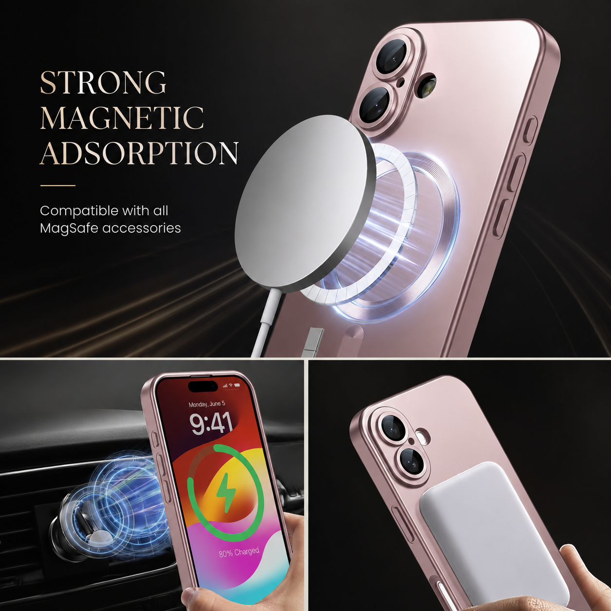 Premium iPhone Case MagSafe Compatible Silicone Cover Camera Protection Shockproof Full Coverage Anti Fingerprint Matte Non Slip Slim Design