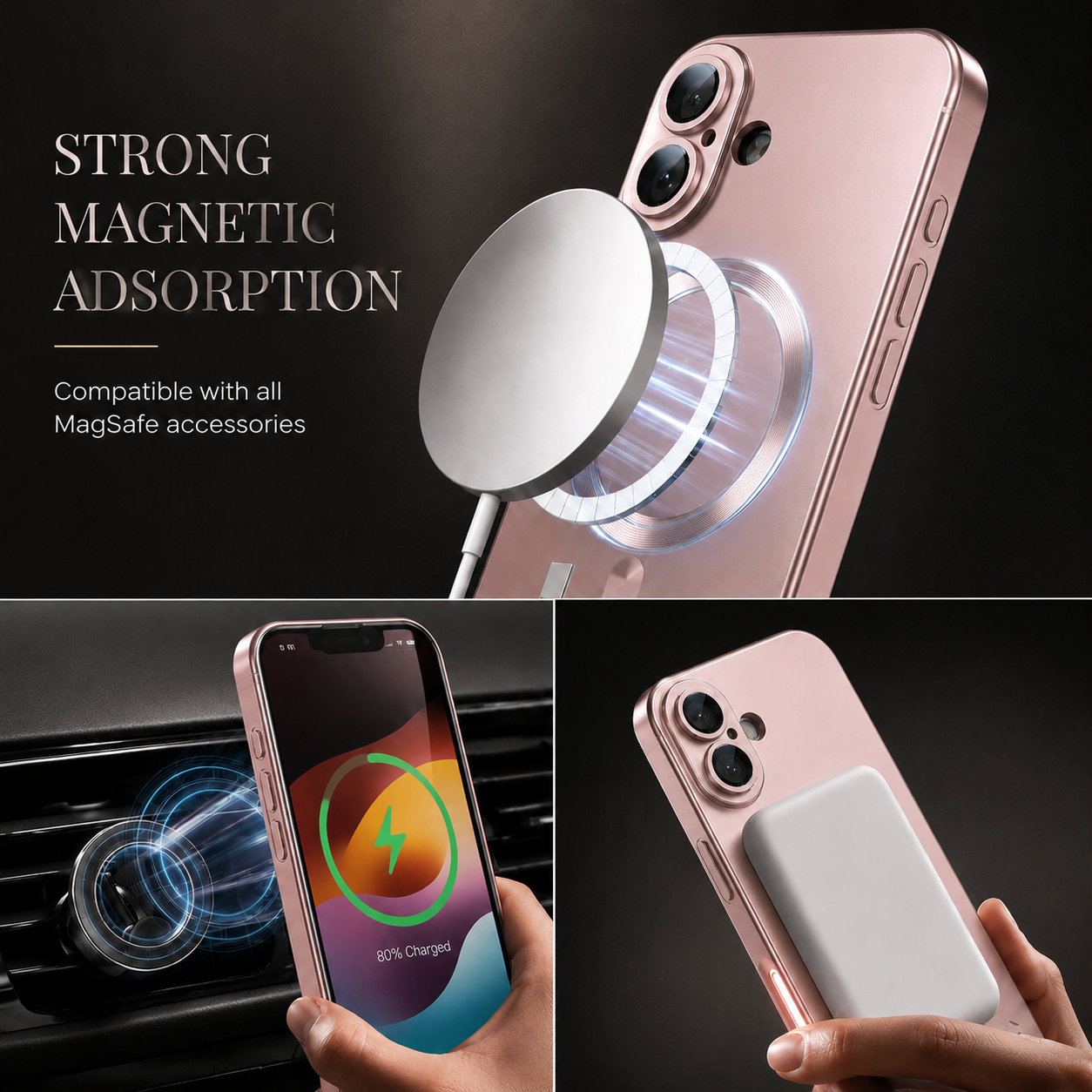 Premium iPhone Case MagSafe Compatible Silicone Protective Cover Full Coverage Shockproof Camera Protection Anti Fingerprint Matte Non Slip Slim Design