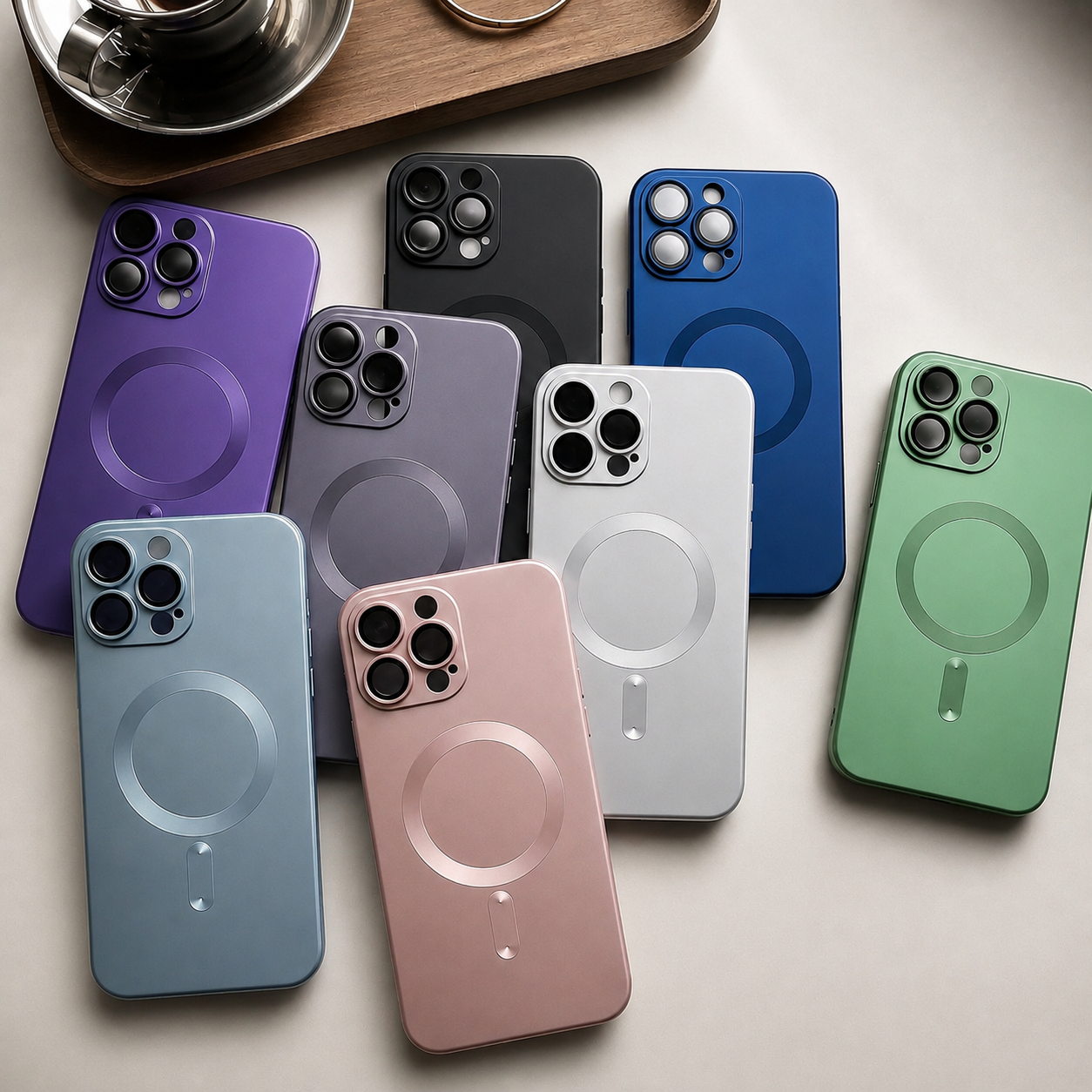 Premium iPhone Case MagSafe Compatible Silicone Protective Cover Full Coverage Shockproof Camera Protection Anti Fingerprint Matte Non Slip Slim Design